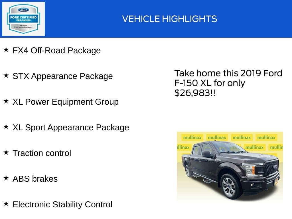 Certified 2019 Ford F150 XL w/ Equipment Group 101A Mid image 18