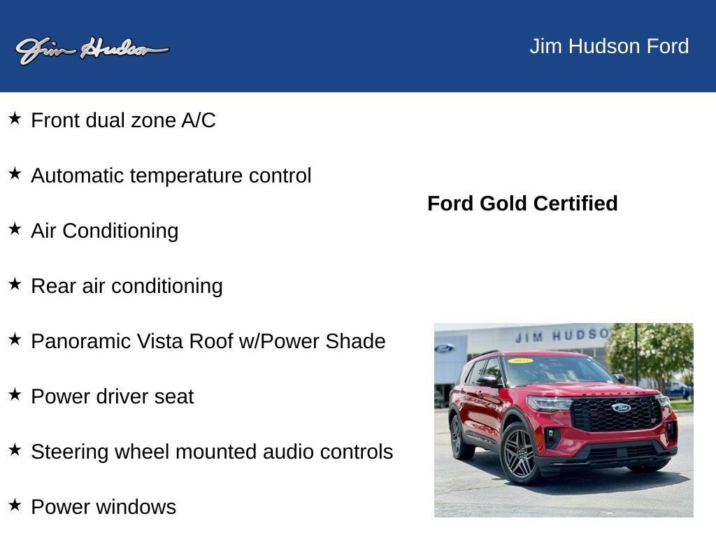 Certified 2025 Ford Explorer ST w/ Sun And Sound Package AWD/4WD image 13