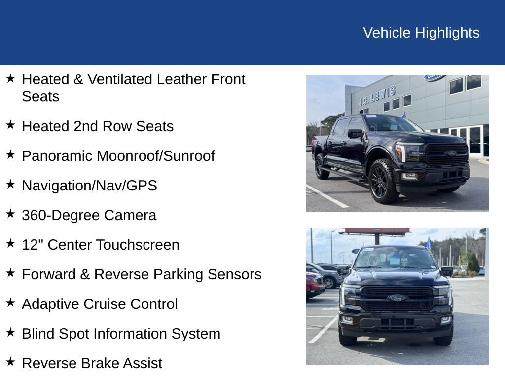 Certified 2025 Ford F150 Platinum w/ Equipment Group 702A High image 24