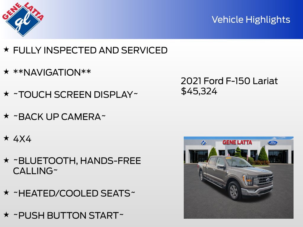 Certified 2021 Ford F150 Lariat AWD/4WD image 34