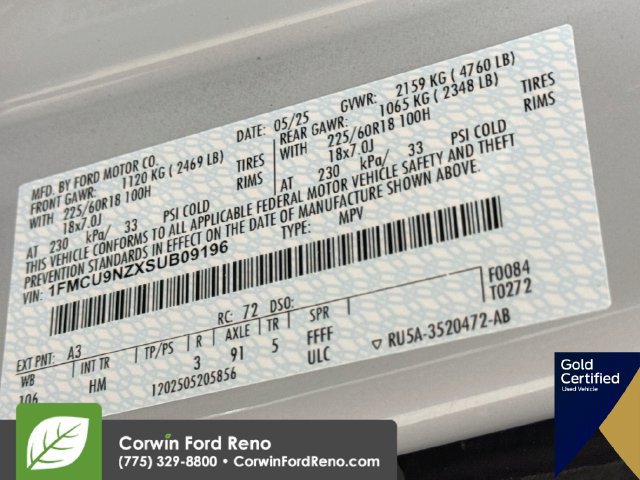 Certified 2025 Ford Escape ST-Line Select w/ Class II Trailer Tow Package AWD/4WD image 31