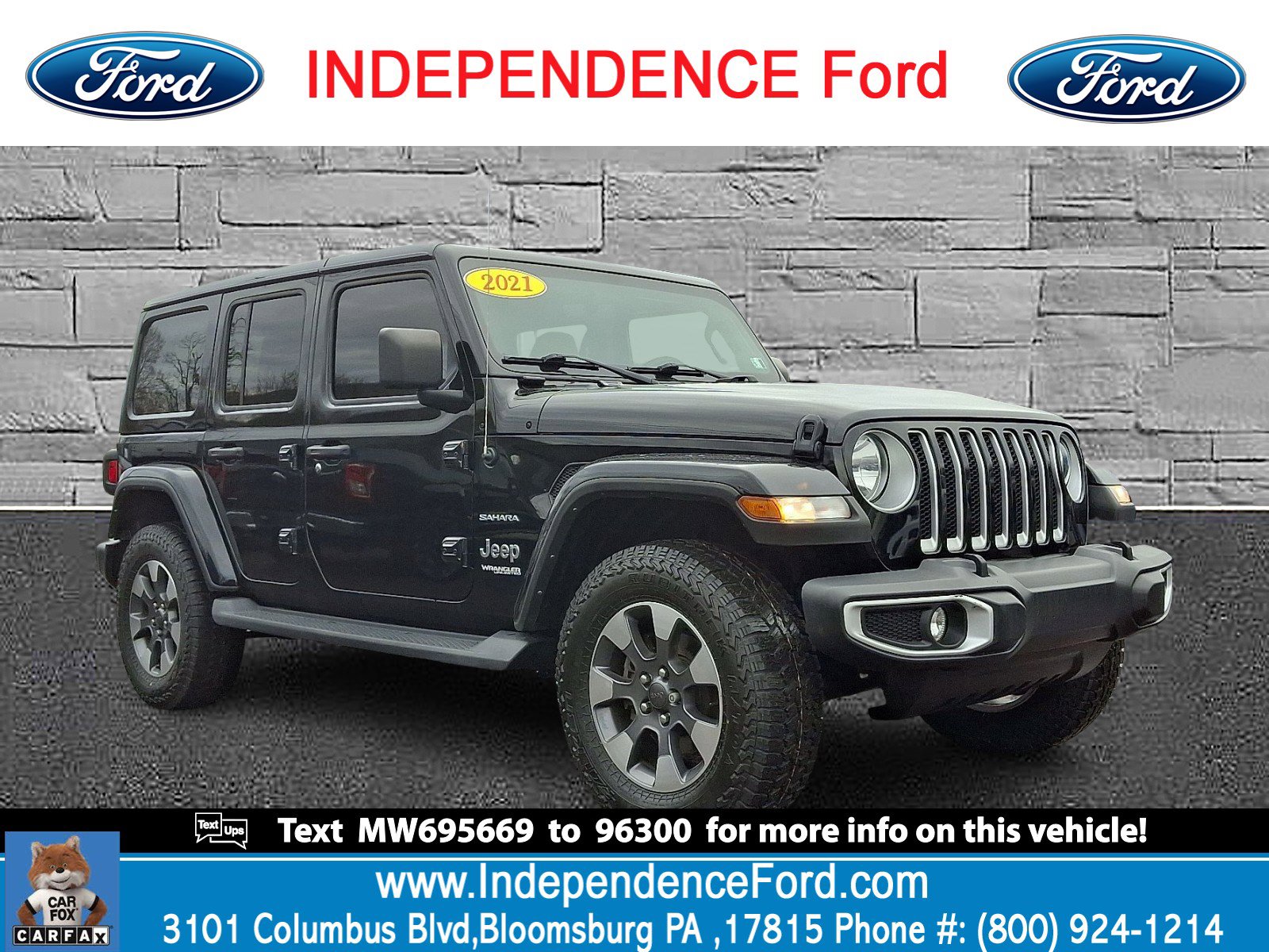 Used 2021 Jeep Wrangler Unlimited Sahara image 1