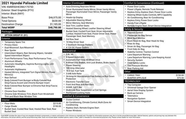 Used 2021 Hyundai Palisade Limited image 39