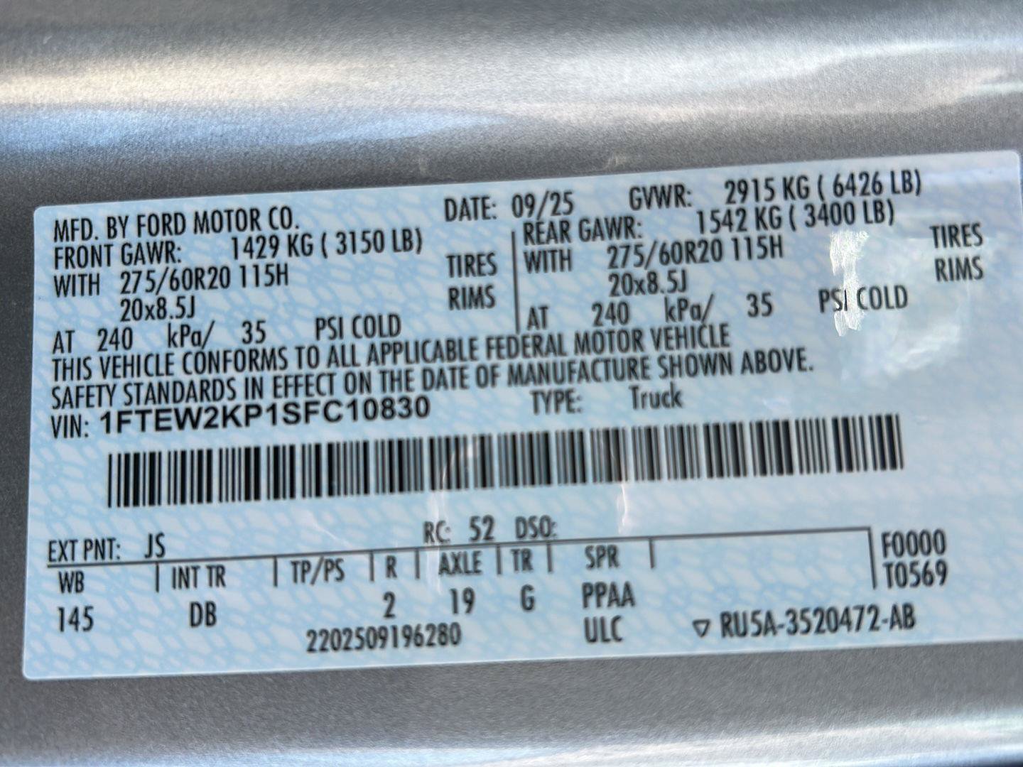 Certified 2025 Ford F150 STX w/ Equipment Group 200A RWD image 30