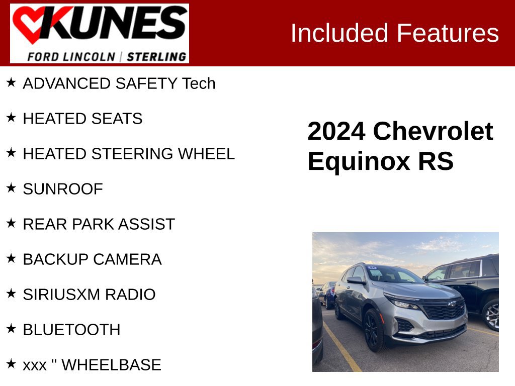 Used 2024 Chevrolet Equinox RS w/ RS Leather Package AWD/4WD image 2