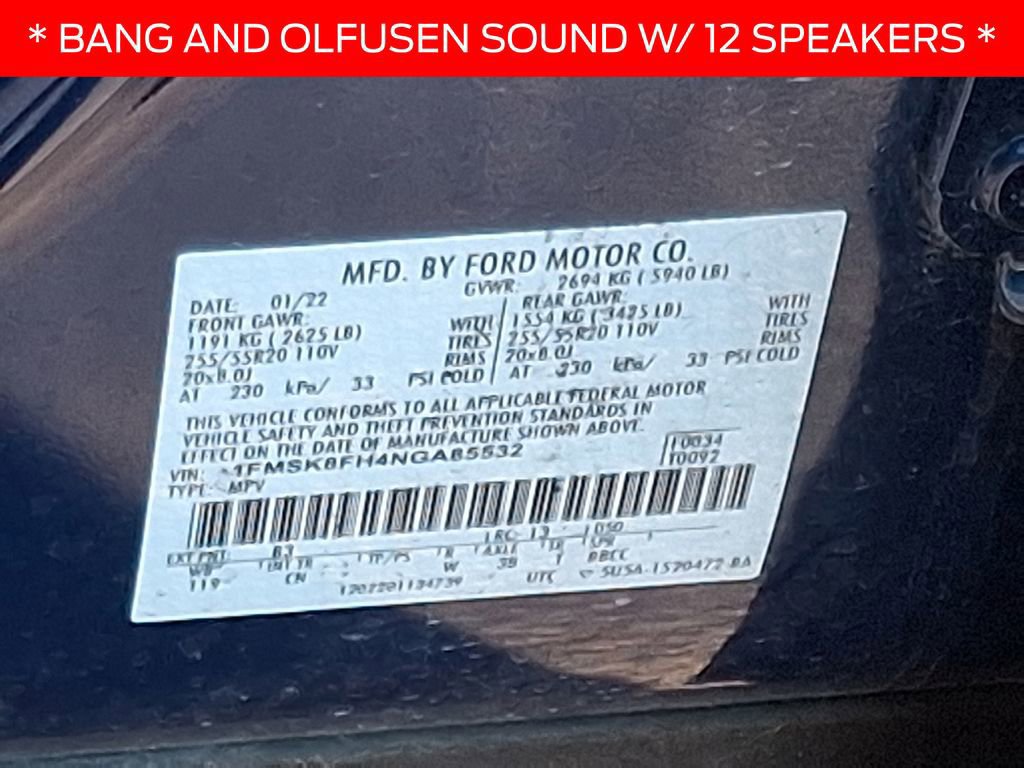 Certified 2022 Ford Explorer Limited w/ Equipment Group 301A image 29