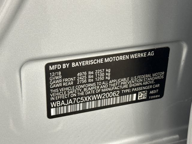 Used 2019 BMW 530i xDrive w/ Convenience Package AWD/4WD image 27