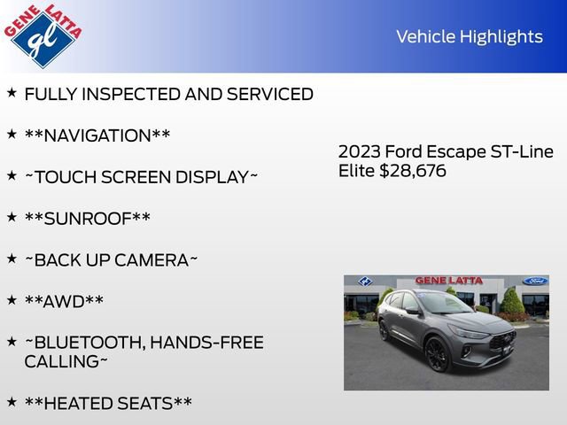 Certified 2023 Ford Escape ST-Line Elite w/ Premium Technology Package image 31