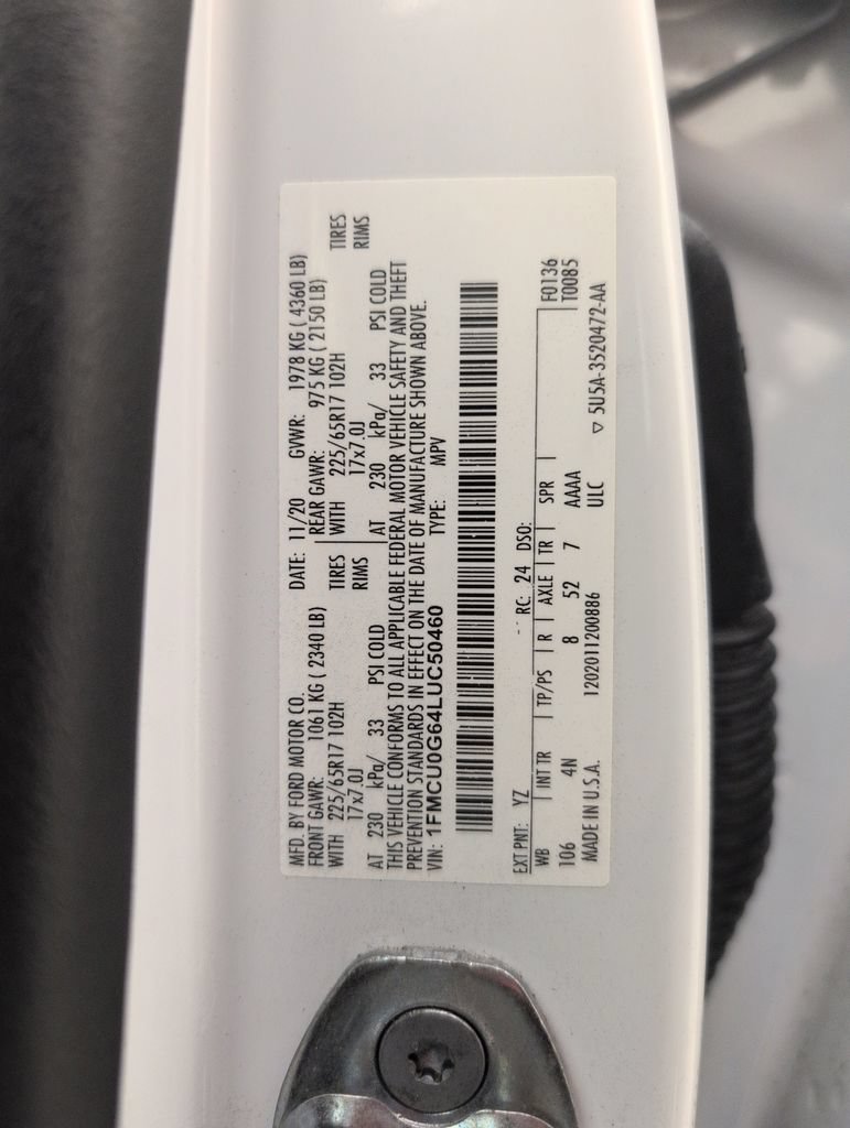 Certified 2020 Ford Escape SE FWD image 42