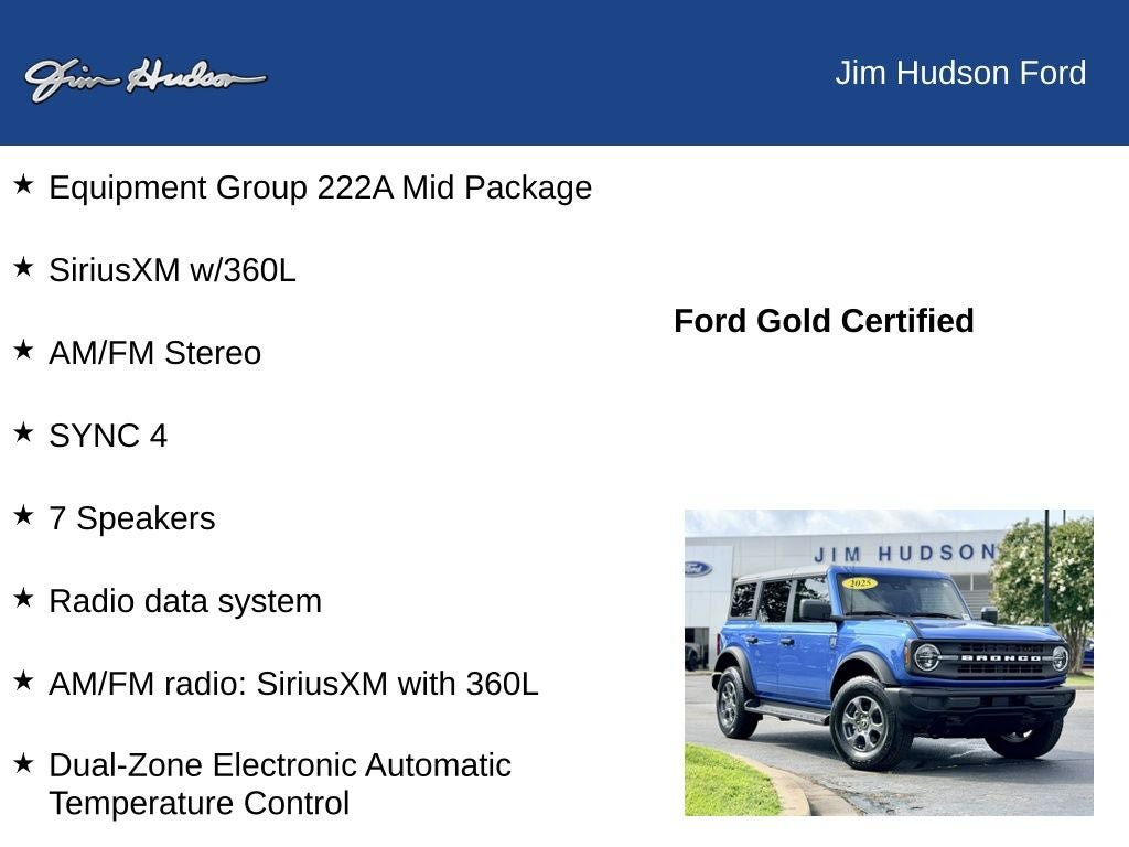 Certified 2025 Ford Bronco Big Bend AWD/4WD image 12