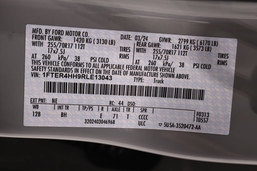 Certified 2024 Ford Ranger XLT w/ Equipment Group 301A High AWD/4WD image 47