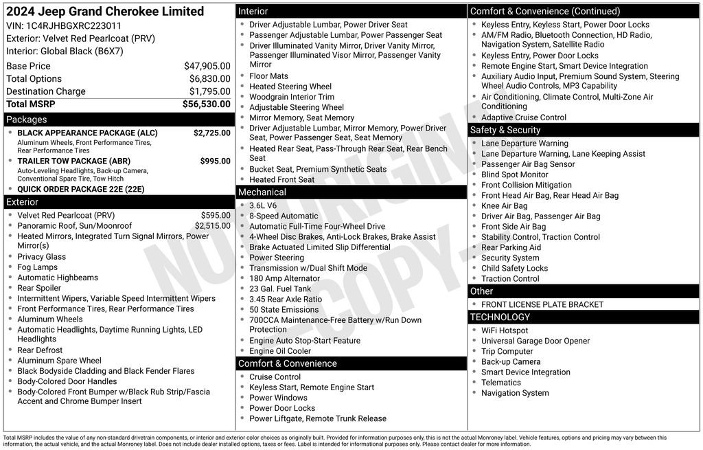 Used 2024 Jeep Grand Cherokee Limited w/ Black Appearance Package AWD/4WD image 33
