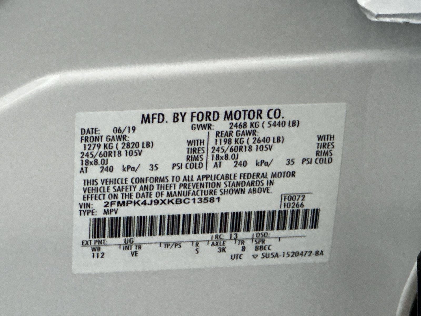 Certified 2019 Ford Edge SEL w/ Equipment Group 201A AWD/4WD image 30