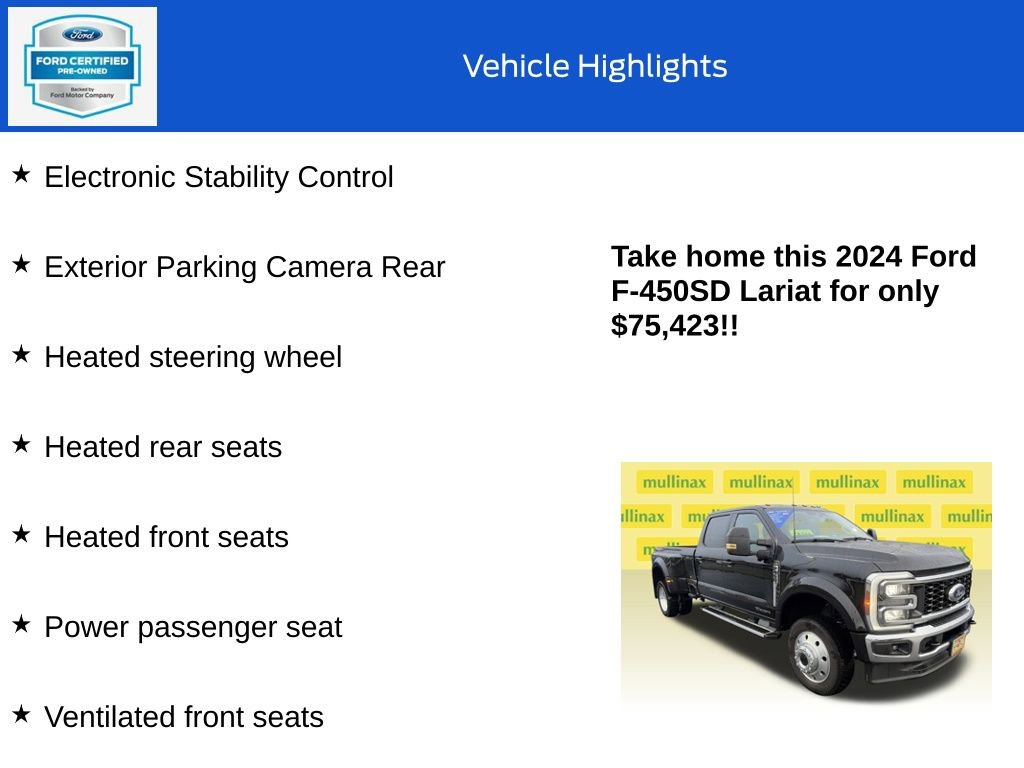 Certified 2024 Ford F450 Lariat w/ Camper Package image 19