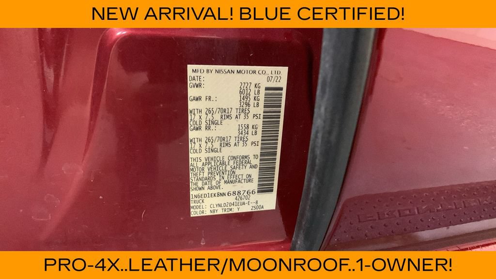 Used 2022 Nissan Frontier PRO-4X w/ Pro-4X Premium Package AWD/4WD image 45