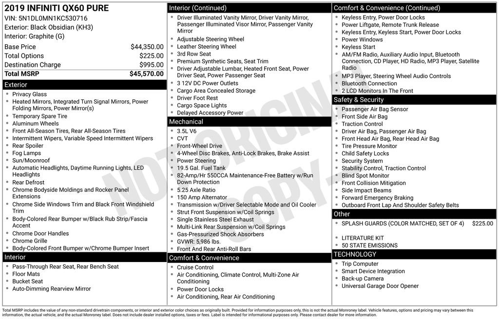 Used 2019 INFINITI QX60 Pure image 24
