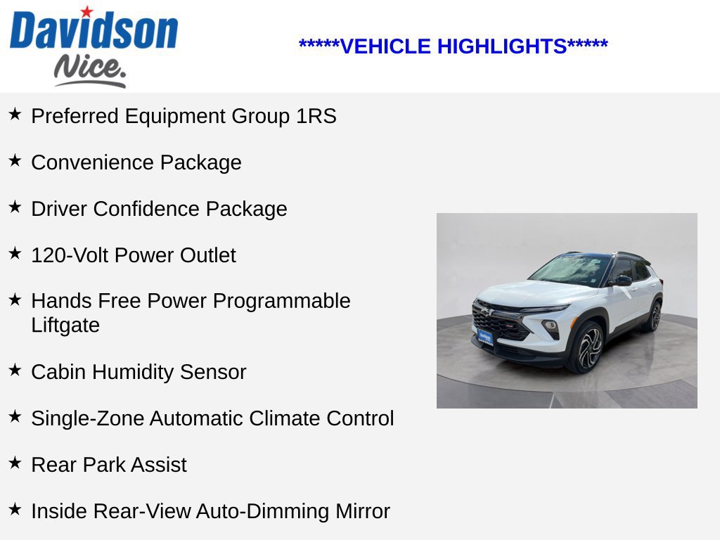 Used 2025 Chevrolet TrailBlazer RS w/ Convenience Package AWD/4WD image 4