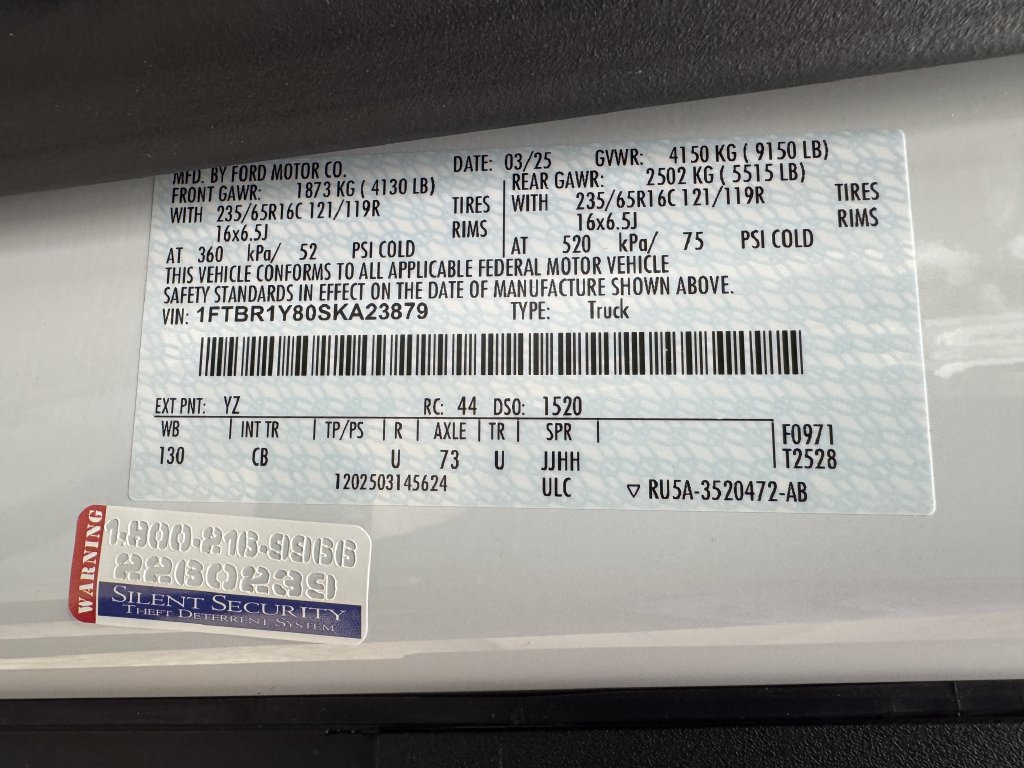 Certified 2025 Ford Transit 250 Low Roof w/ Exterior Upgrade Package RWD image 35