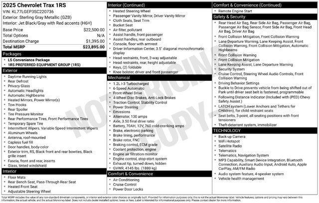 Used 2025 Chevrolet Trax RS FWD image 2