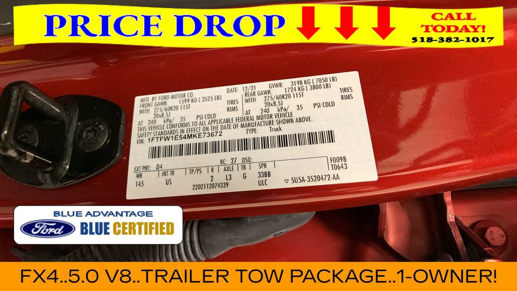 Certified 2021 Ford F150 XLT w/ Equipment Group 302A High AWD/4WD image 48
