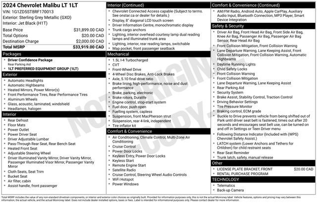 Used 2024 Chevrolet Malibu LT image 35