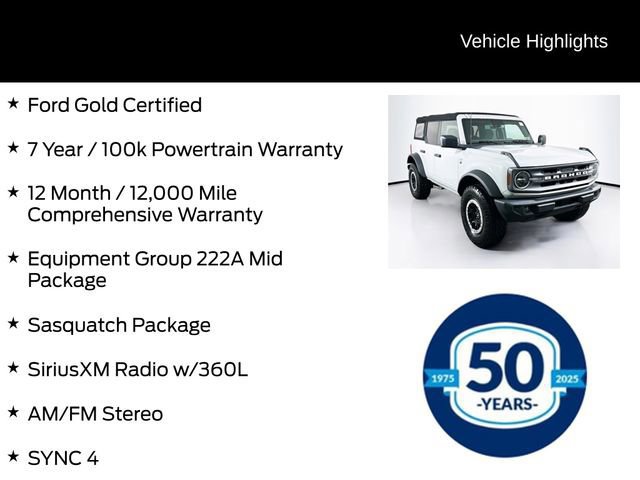 Certified 2022 Ford Bronco Big Bend w/ Sasquatch Package image 10