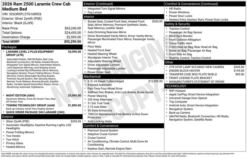 Used 2026 RAM 2500 Laramie AWD/4WD image 39