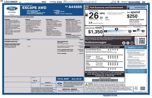Certified 2022 Ford Escape SEL AWD/4WD image 17