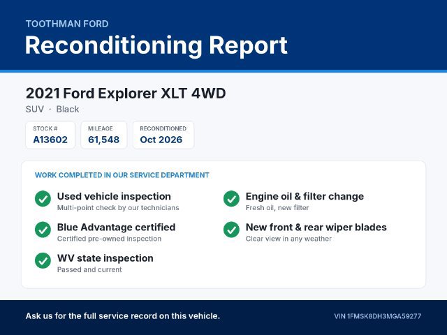 Certified 2021 Ford Explorer XLT w/ Class III Trailer Tow Package AWD/4WD image 6