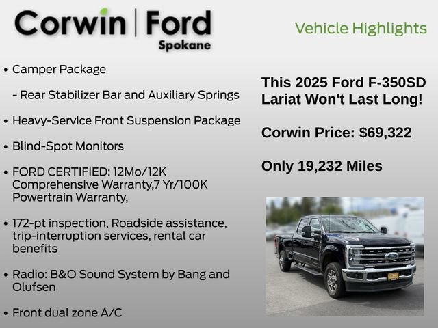 Certified 2025 Ford F350 Lariat w/ Camper Package AWD/4WD image 7