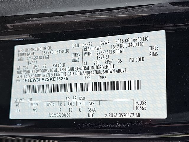 Certified 2025 Ford F150 XLT w/ Equipment Group 301A Standard AWD/4WD image 34