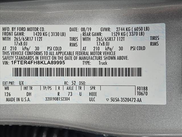 Certified 2019 Ford Ranger Lariat w/ Equipment Group 501A Mid AWD/4WD image 24