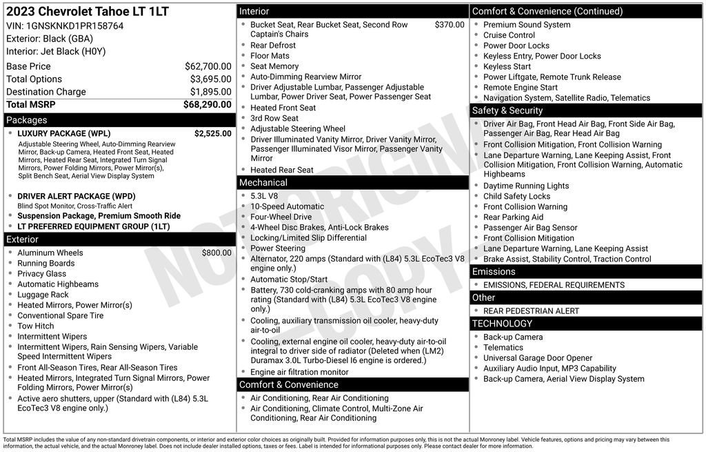 Used 2023 Chevrolet Tahoe LT w/ Luxury Package image 9