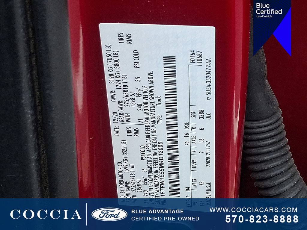 Certified 2021 Ford F150 XLT w/ Equipment Group 302A High AWD/4WD image 28