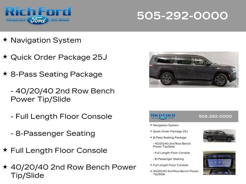 Used 2025 Jeep Wagoneer L Series II w/ 8-pass Seating Package AWD/4WD image 20