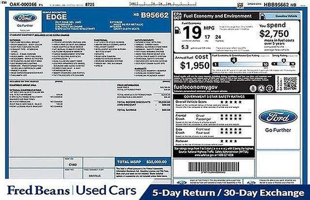 Certified 2017 Ford Edge SEL image 37