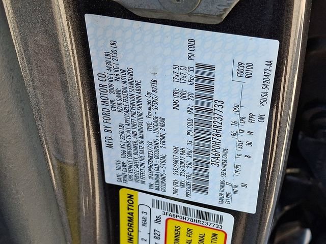 Certified 2017 Ford Fusion SE FWD image 27