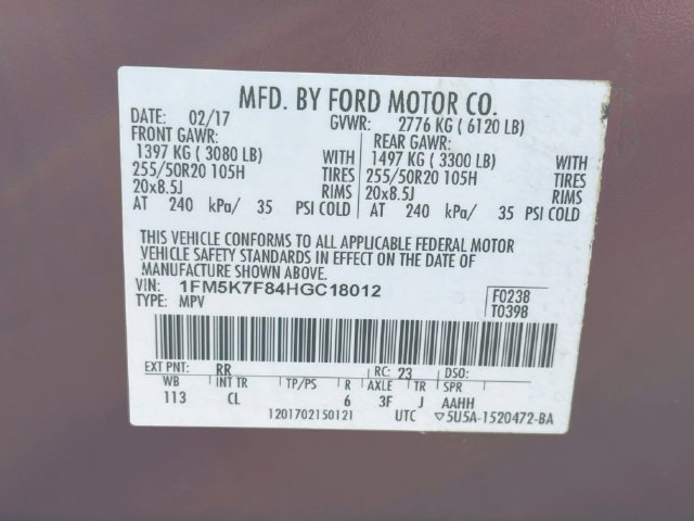Certified 2017 Ford Explorer Limited FWD image 46