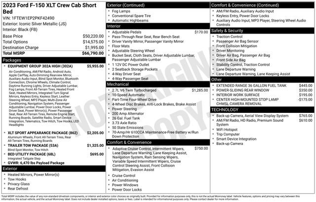 Certified 2023 Ford F150 XLT w/ Equipment Group 302A High image 39