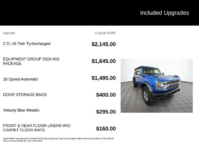 Certified 2024 Ford Bronco Badlands AWD/4WD image 6