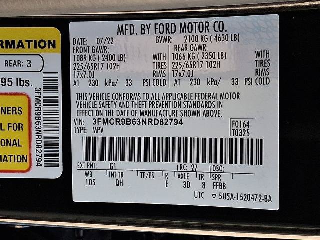 Certified 2022 Ford Bronco Sport Big Bend w/ Convenience Package AWD/4WD image 26