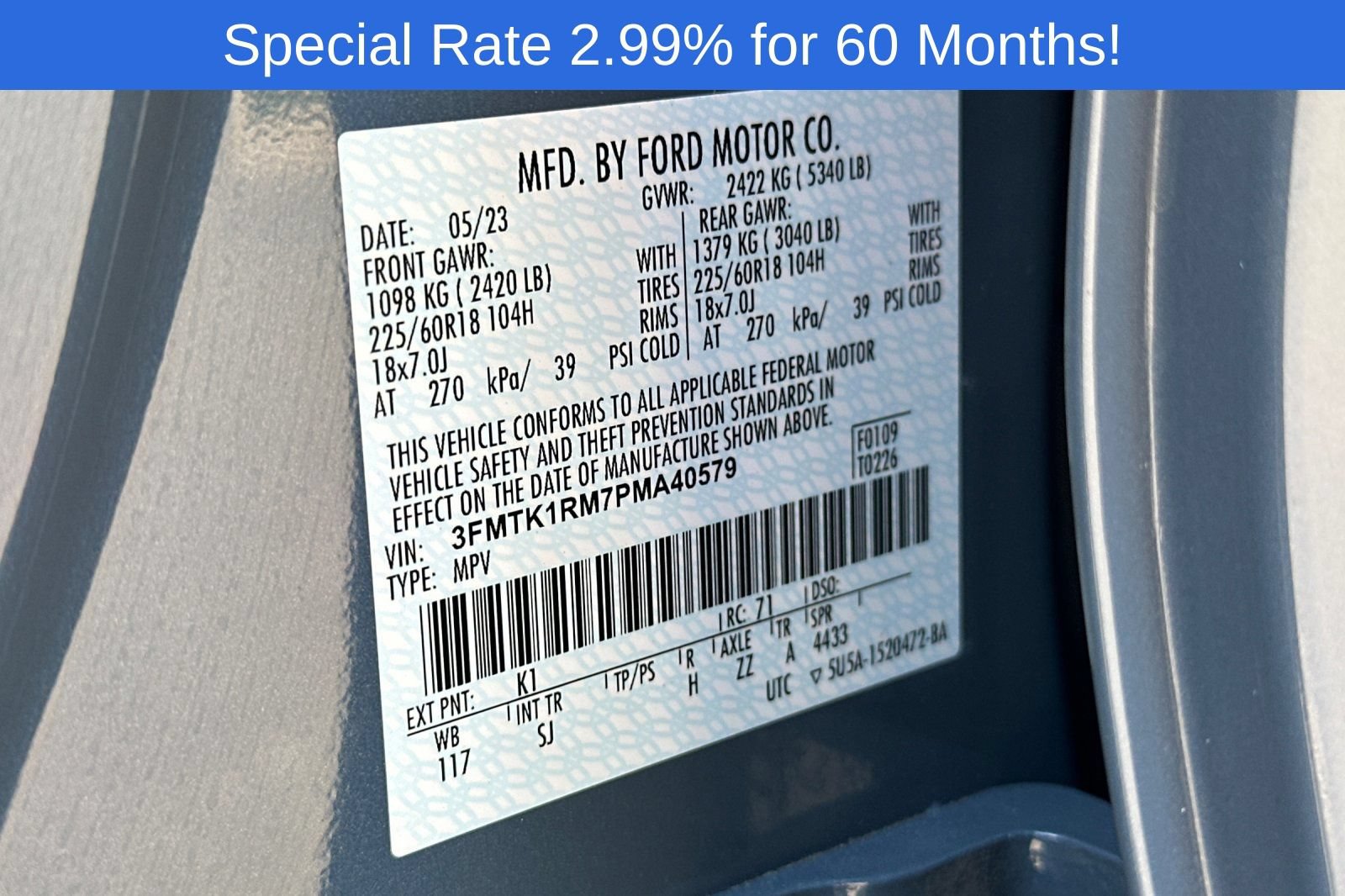 Certified 2023 Ford Mustang Mach-E Select RWD image 56