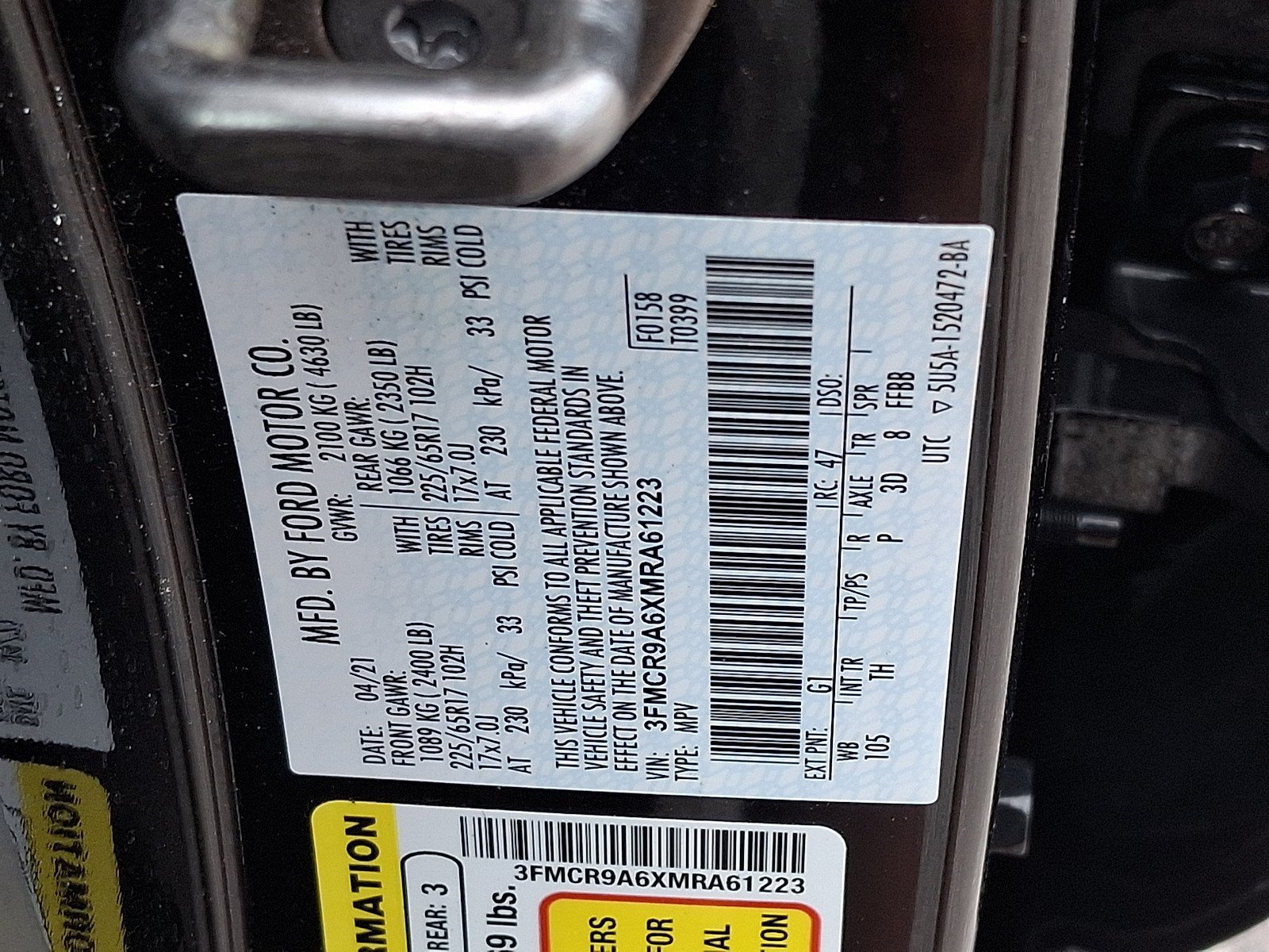 Certified 2021 Ford Bronco Sport AWD/4WD image 26