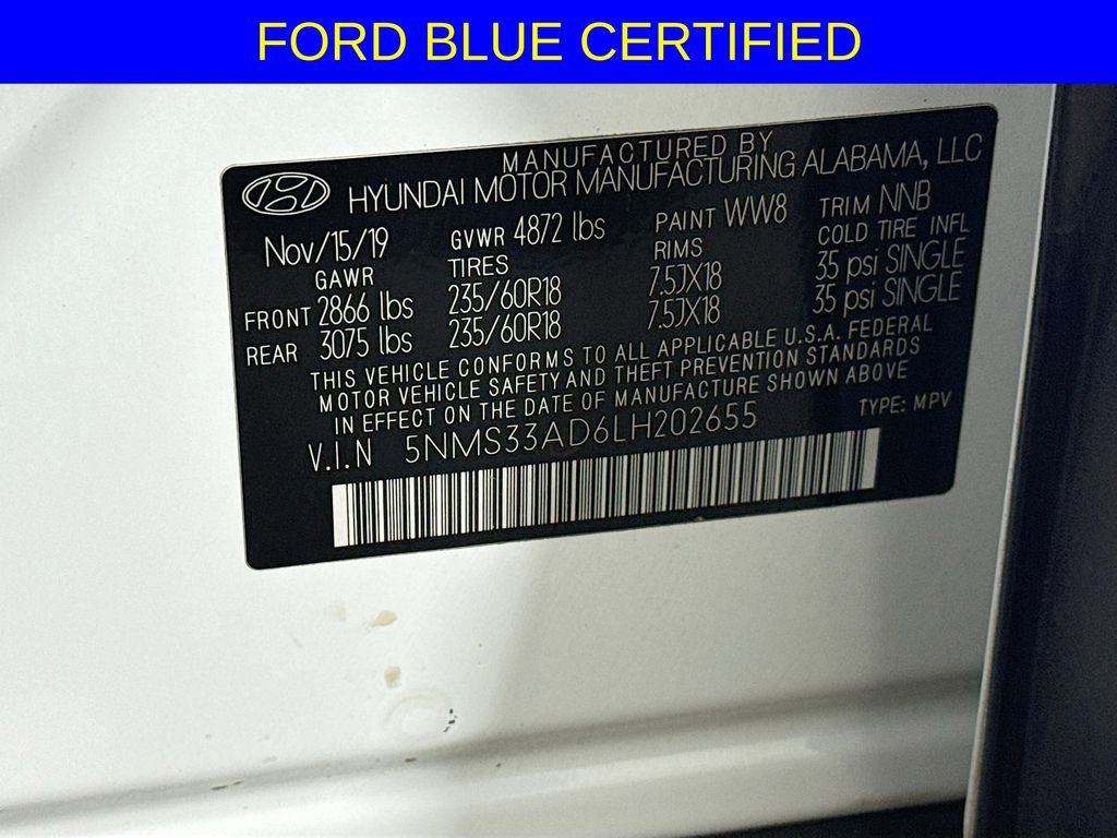 Used 2020 Hyundai Santa Fe SEL w/ Convenience Package image 32