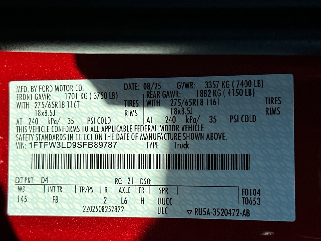 Certified 2025 Ford F150 XLT w/ Equipment Group 302A MID AWD/4WD image 31