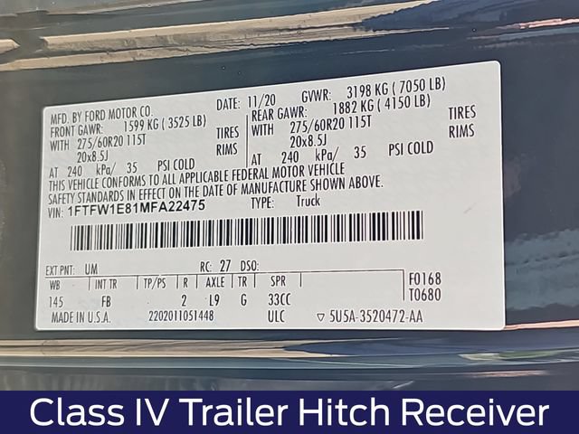 Certified 2021 Ford F150 XLT w/ Equipment Group 302A High AWD/4WD image 38