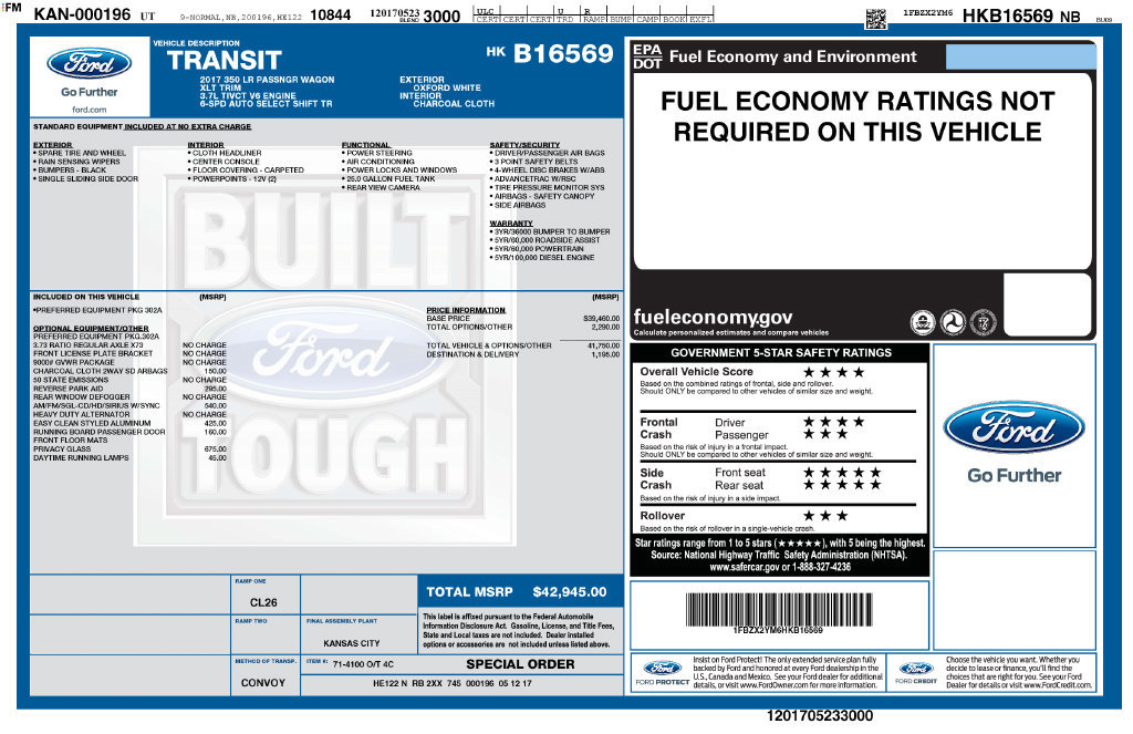 Certified 2017 Ford Transit 350 XLT RWD image 2
