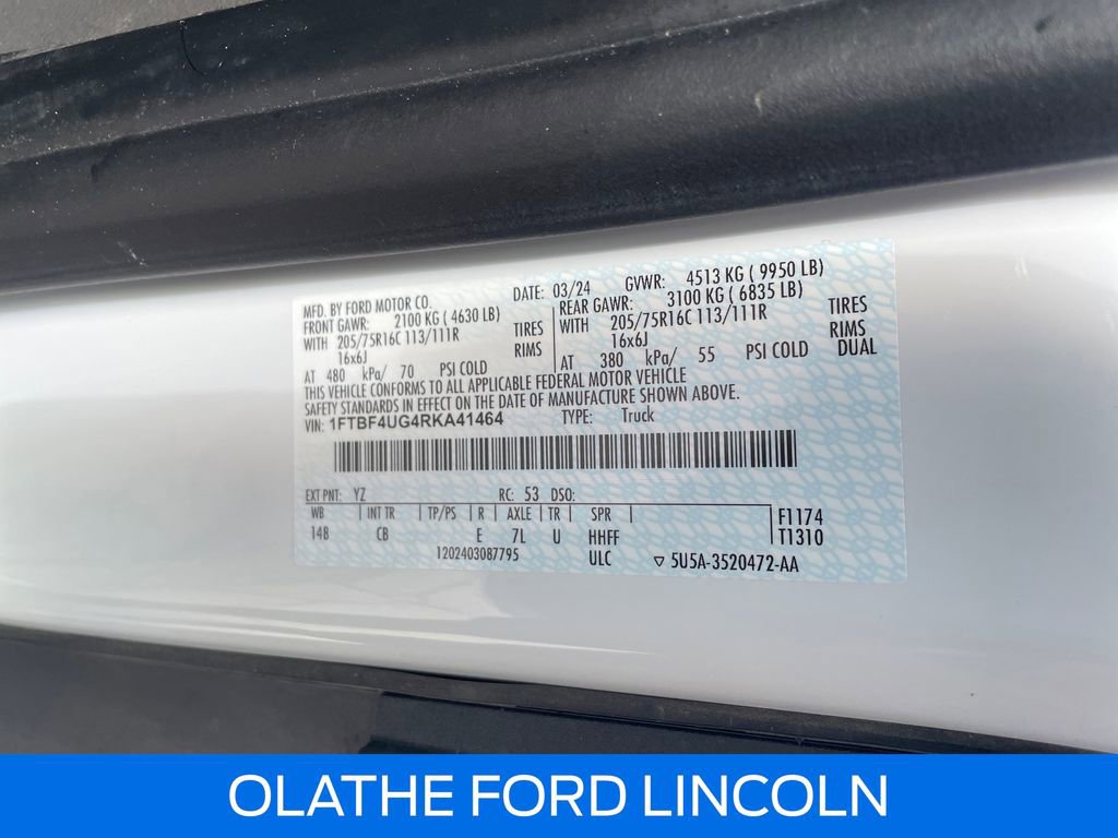 Certified 2024 Ford Transit 350 148 High Roof DRW AWD w/ Load Area Protection Package image 22