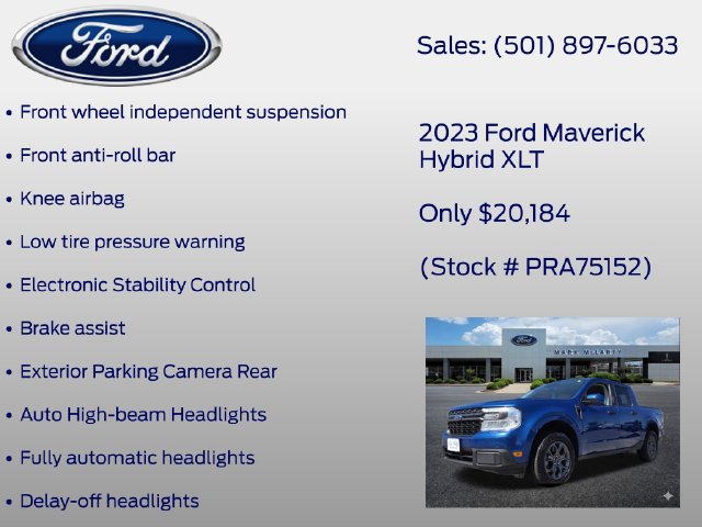 Certified 2023 Ford Maverick XLT w/ XLT Luxury Package FWD image 26