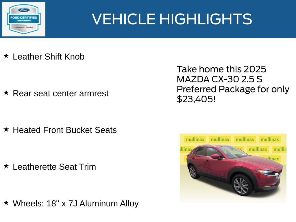 Used 2025 MAZDA CX-30 AWD 2.5 S w/ Preferred Package image 36